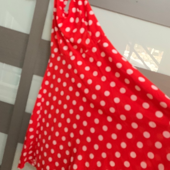 2/$50❤️  New Retro Red+White Pokadot Halter Dress - Picture 4 of 6
